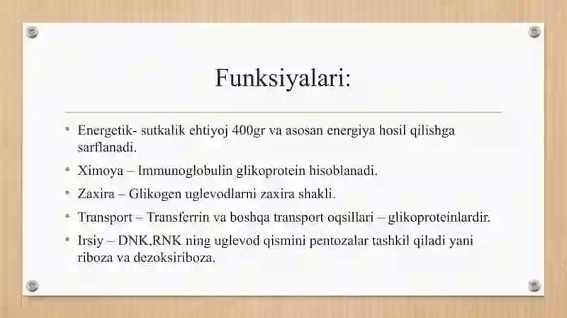 Biokimyo uglevod almashinuvi. 3