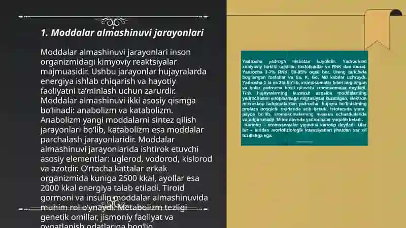 Hujayrada moddalar almashinuvi 3