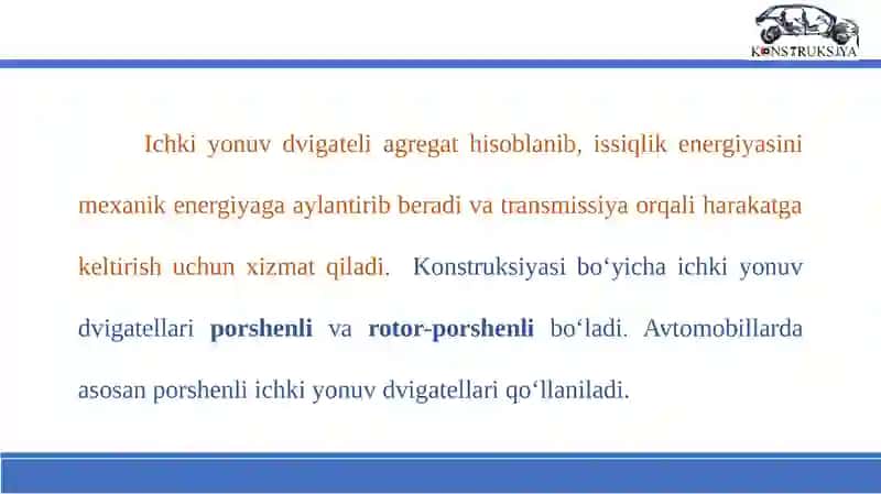 Zamonaviy avtomobillarning dvigatellari 3