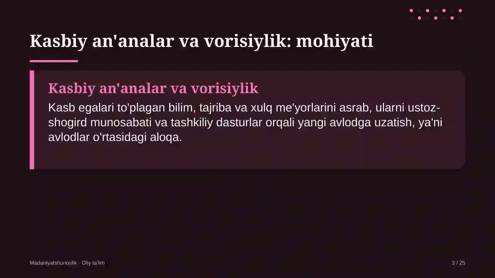 IT-parklarda kasbiy an'analar va vorisiylik 3