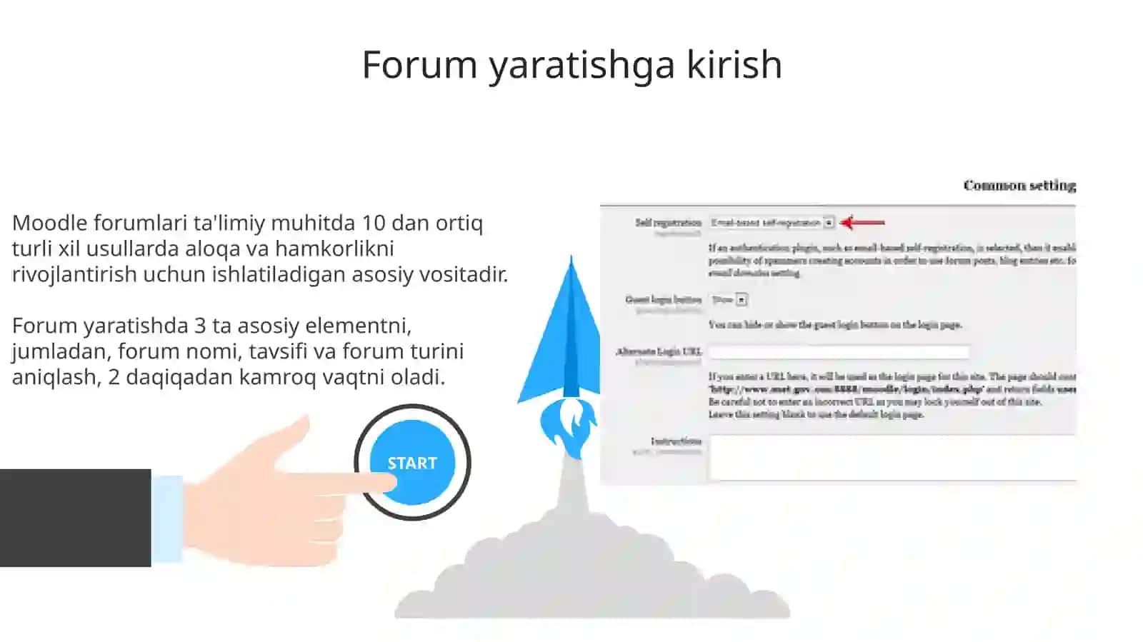 Moodle  tizimida forum yaratish 3