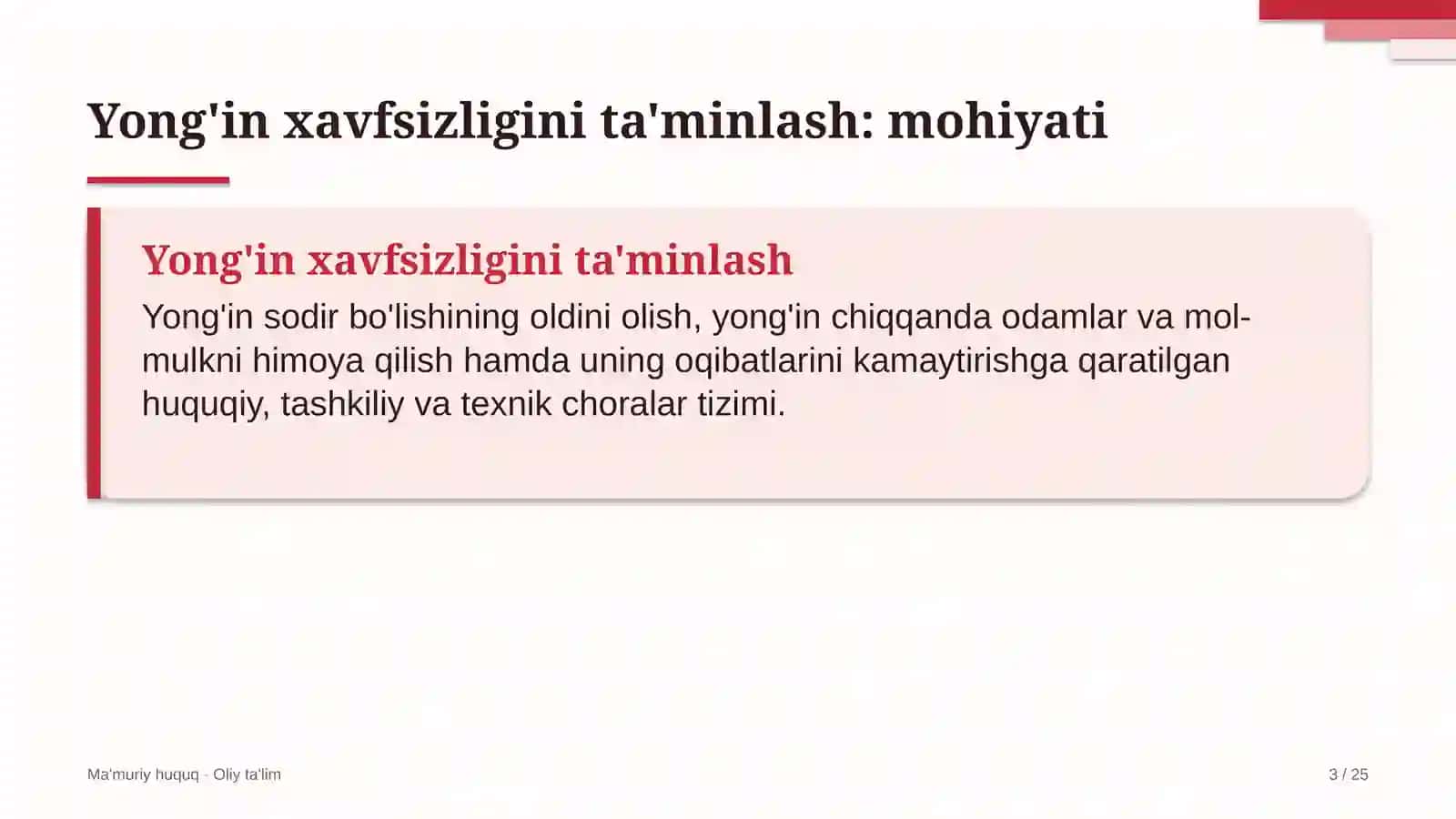Yuridik klinikalarda yong'in xavfsizligini ta'minlash 3
