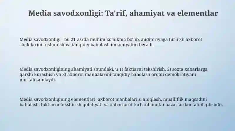 Media savodxonligi 3