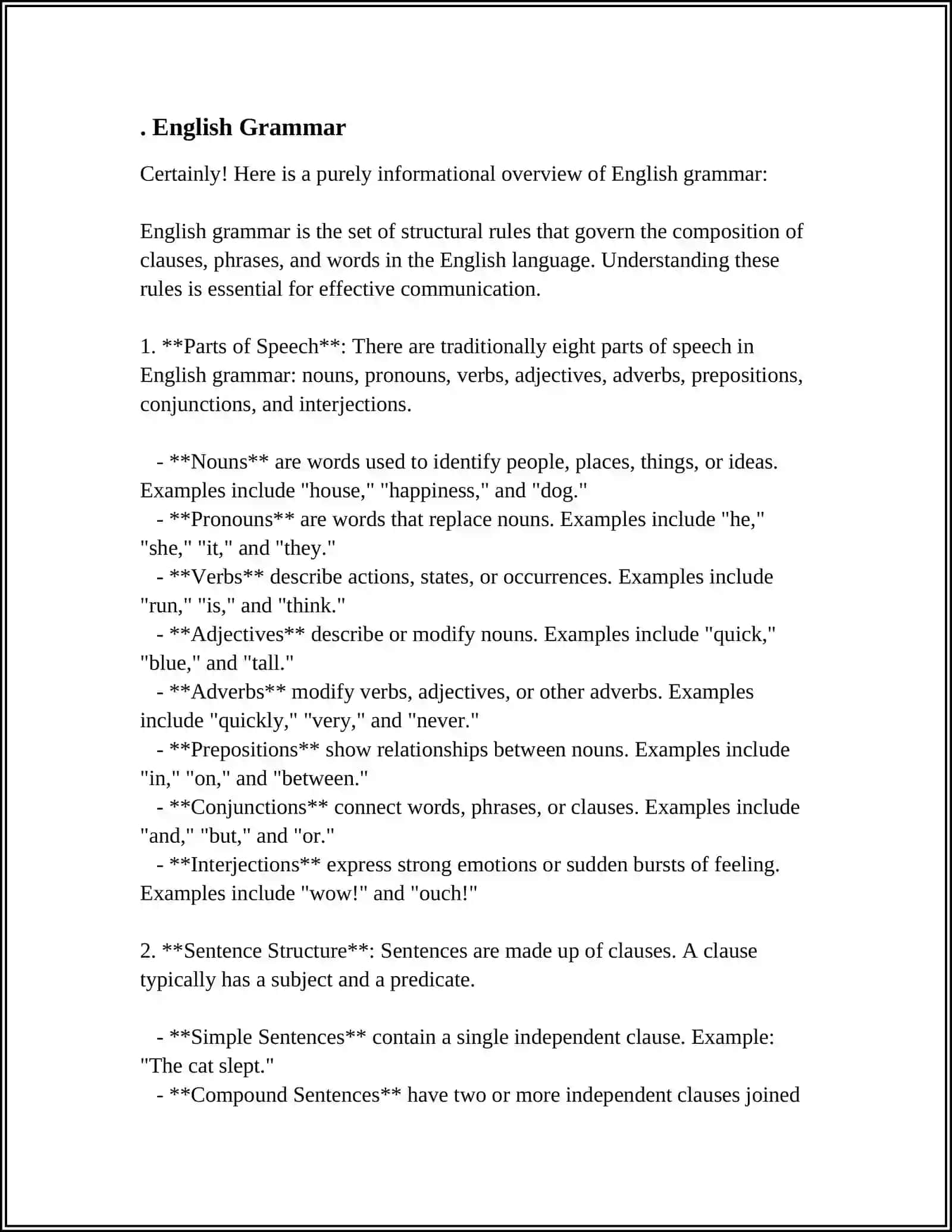 English Grammar Overview 3