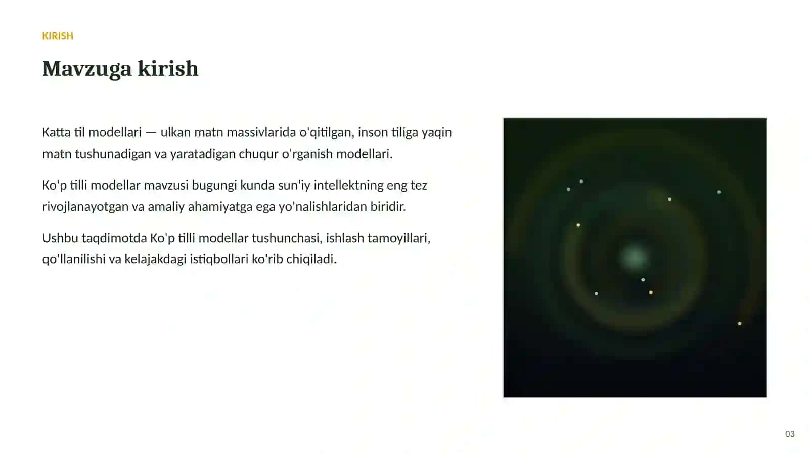 SUN'IY INTELLEKT • KATTA TIL MODELLARI (LLM) 3