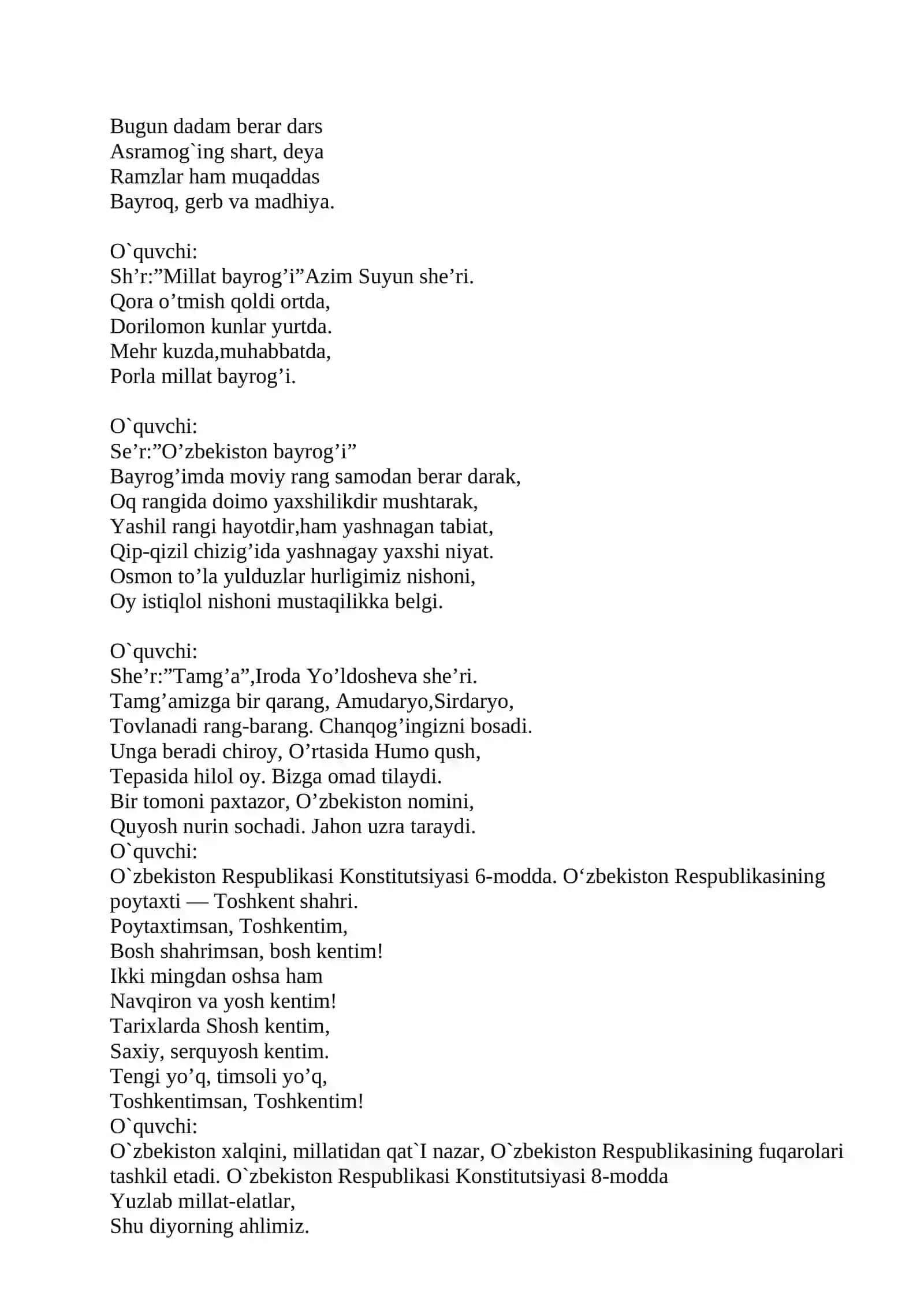 O`zbekiston Respublikasi Konstitutsiyasi qabul qilingan kun 3