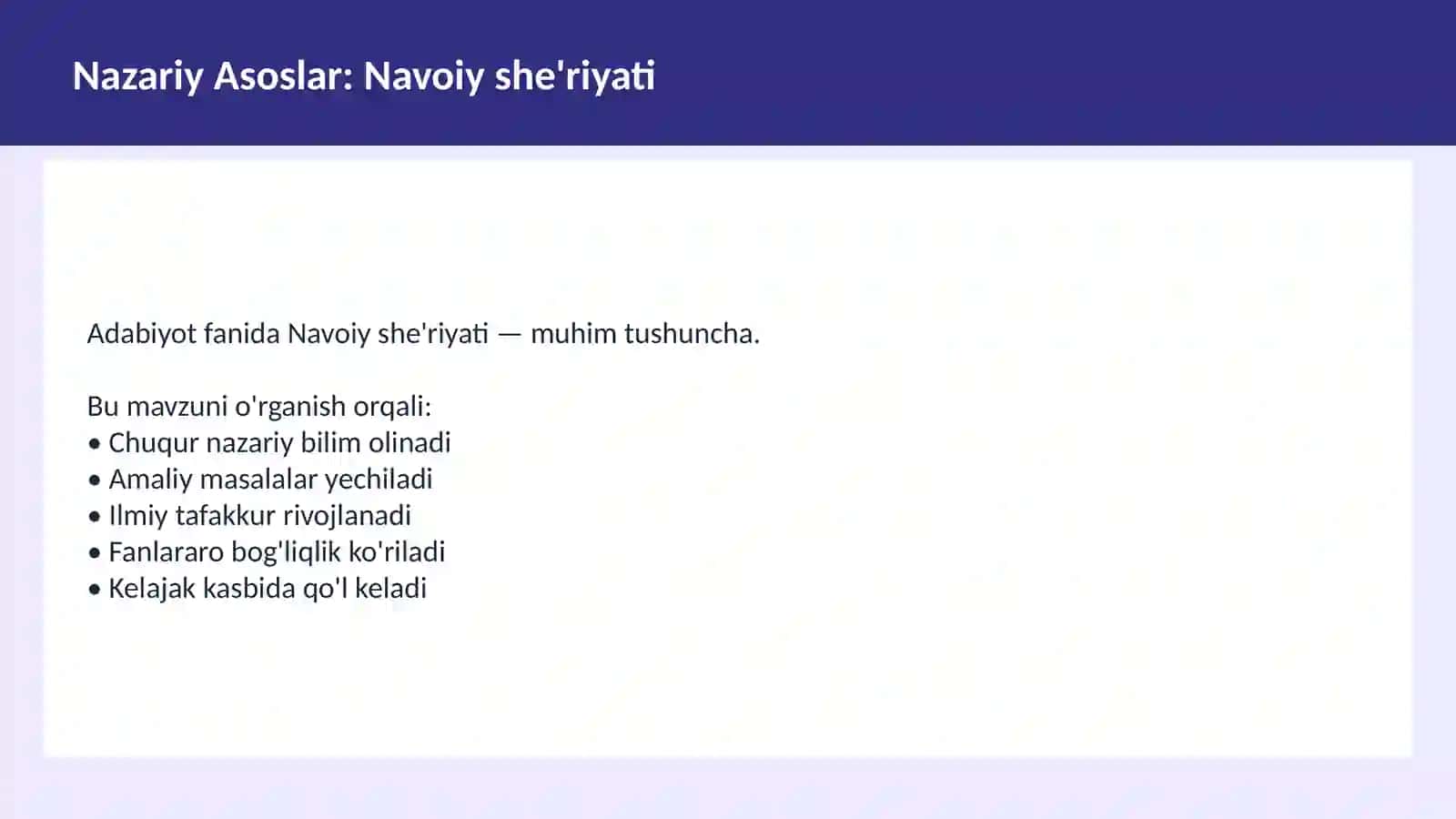 Alisher Navoiy dars ishlanmasi 3
