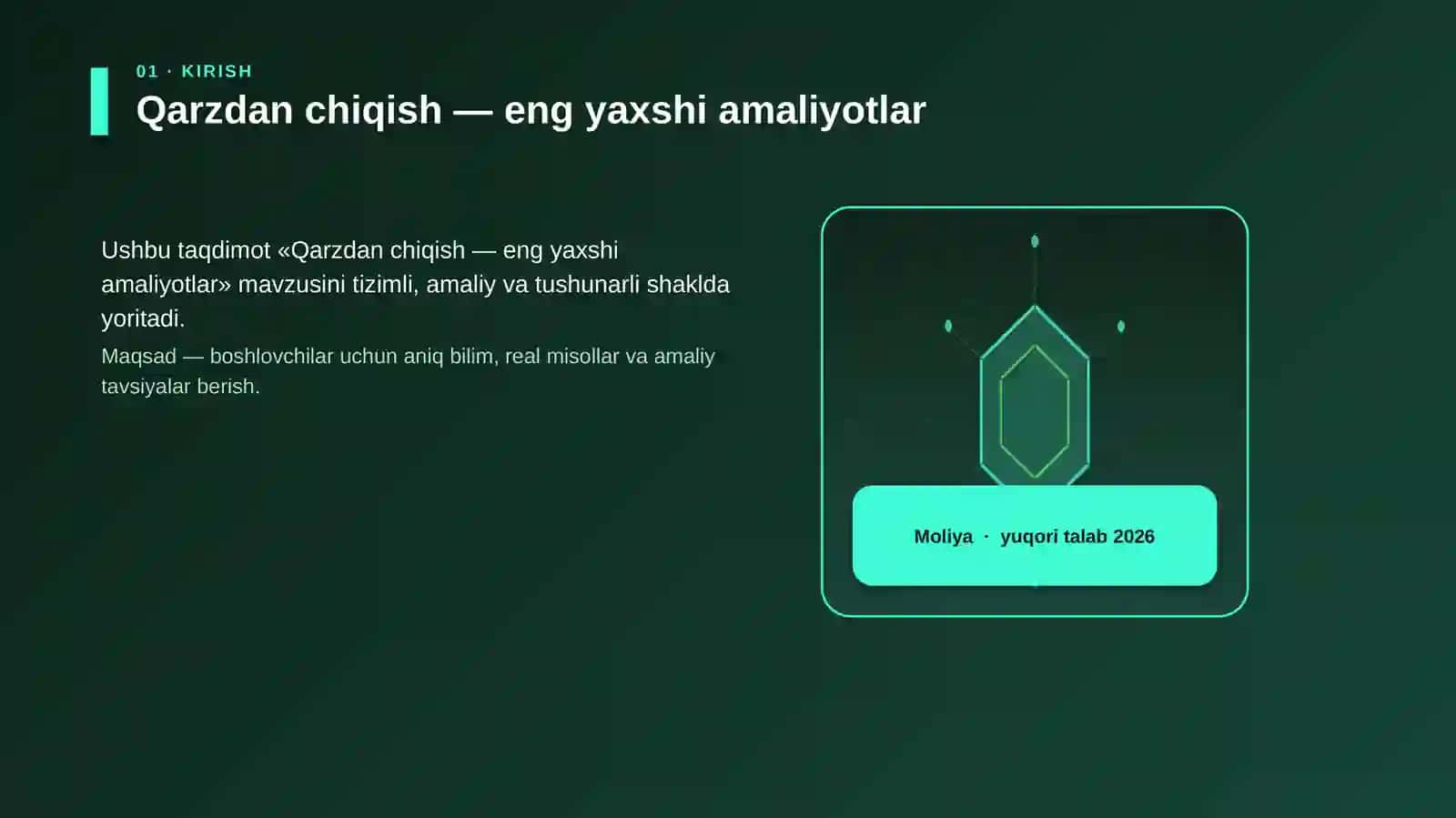 Qarzdan chiqish — eng yaxshi amaliyotlar 3