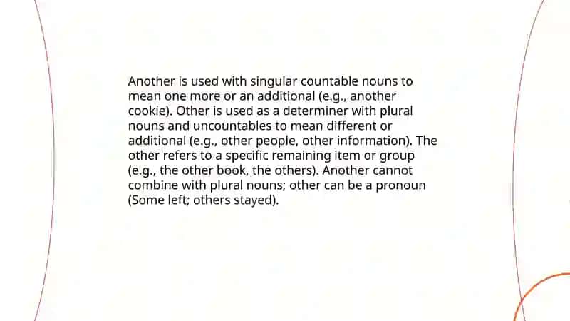 Plan: Difference between another and other 3