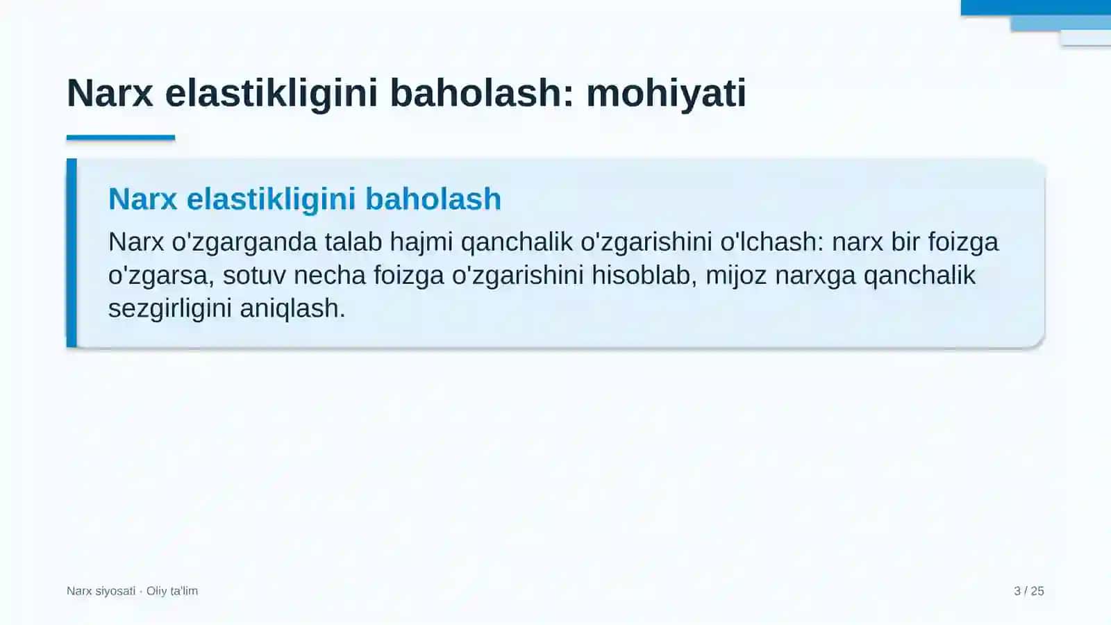 Buyumlar interneti sohasida narx elastikligini baholash 3
