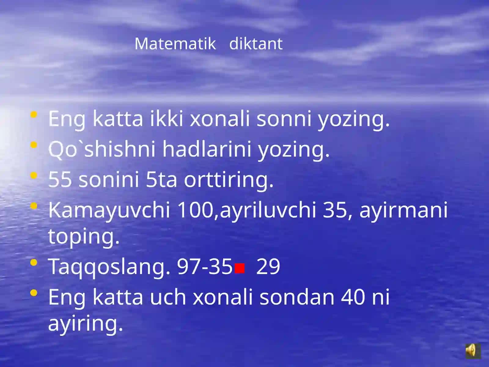 Matematik diktant 3