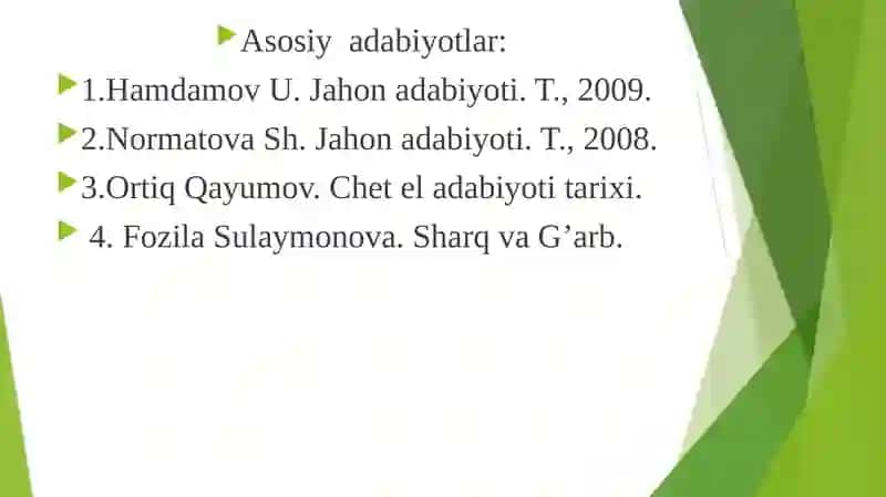 Romantizm va Realizm Adabiyoti 3