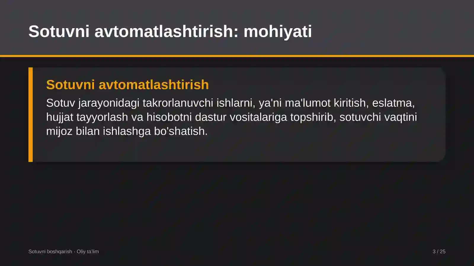 Striming platformalarida sotuvni avtomatlashtirish 3