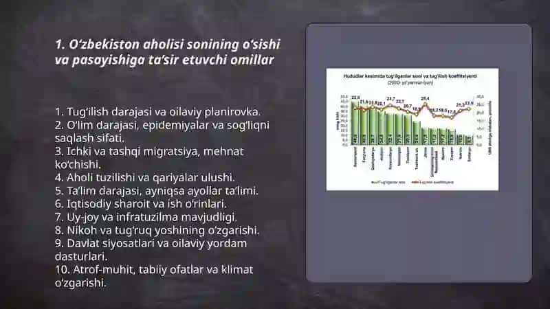 O‘zbekiston Respublikasida demografik o‘zgarishlar va aholi harakatining ijtimoiy-iqtisodiy oqibatlari 3