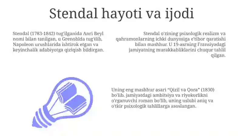 Stendal hayoti va ijodi 3