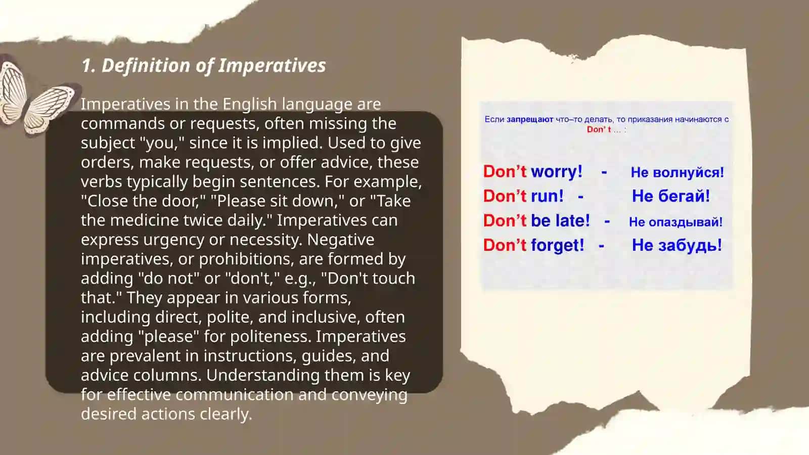 Imperatives 3