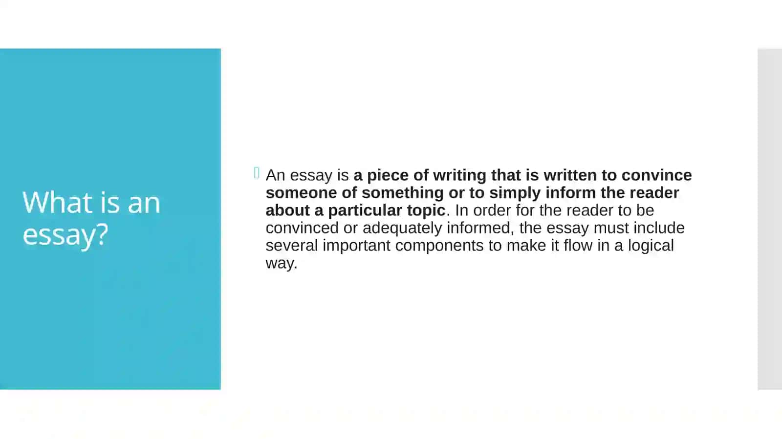 Essay structure 3