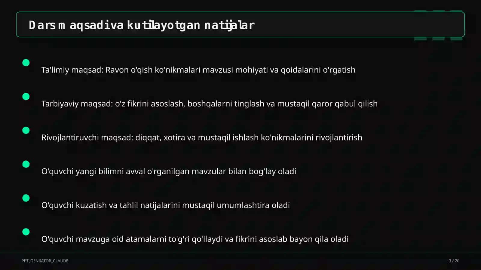 Ravon o'qish ko'nikmalari (1-sinf) 3