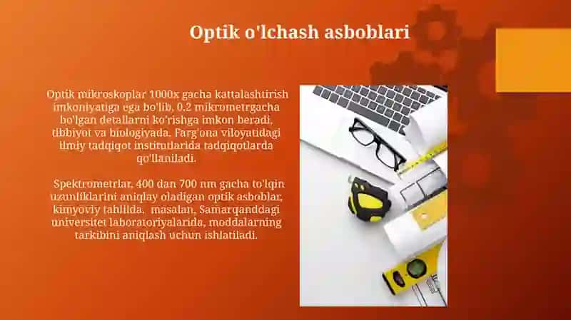 Optik o'lchash asboblari 3