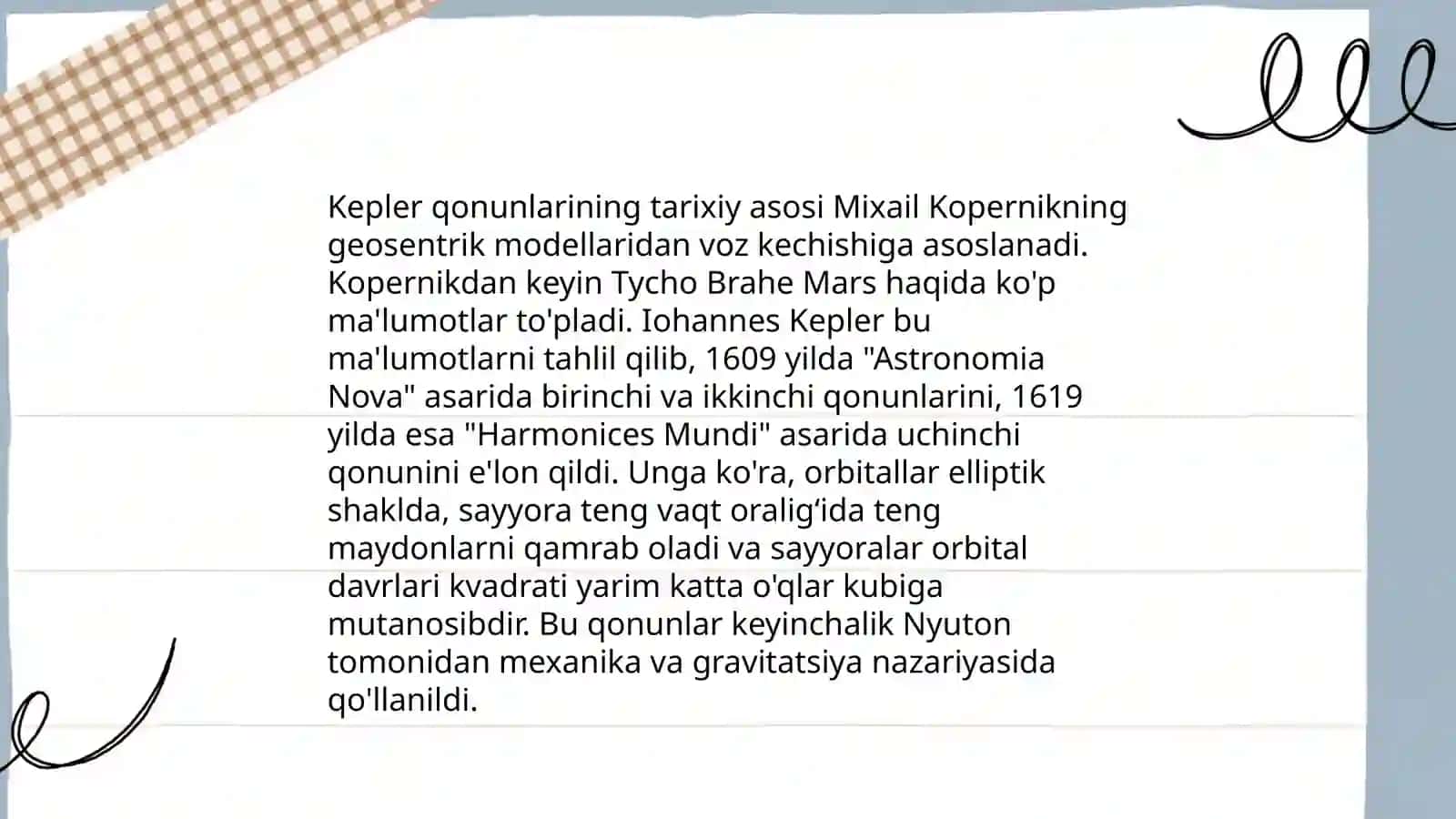 Kepler qonunlari 3