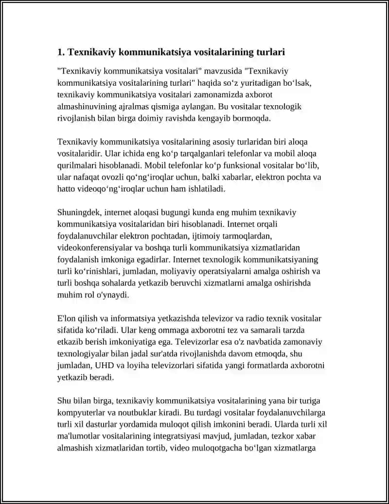 Texnikaviy kommunikatsiya vositalari 3