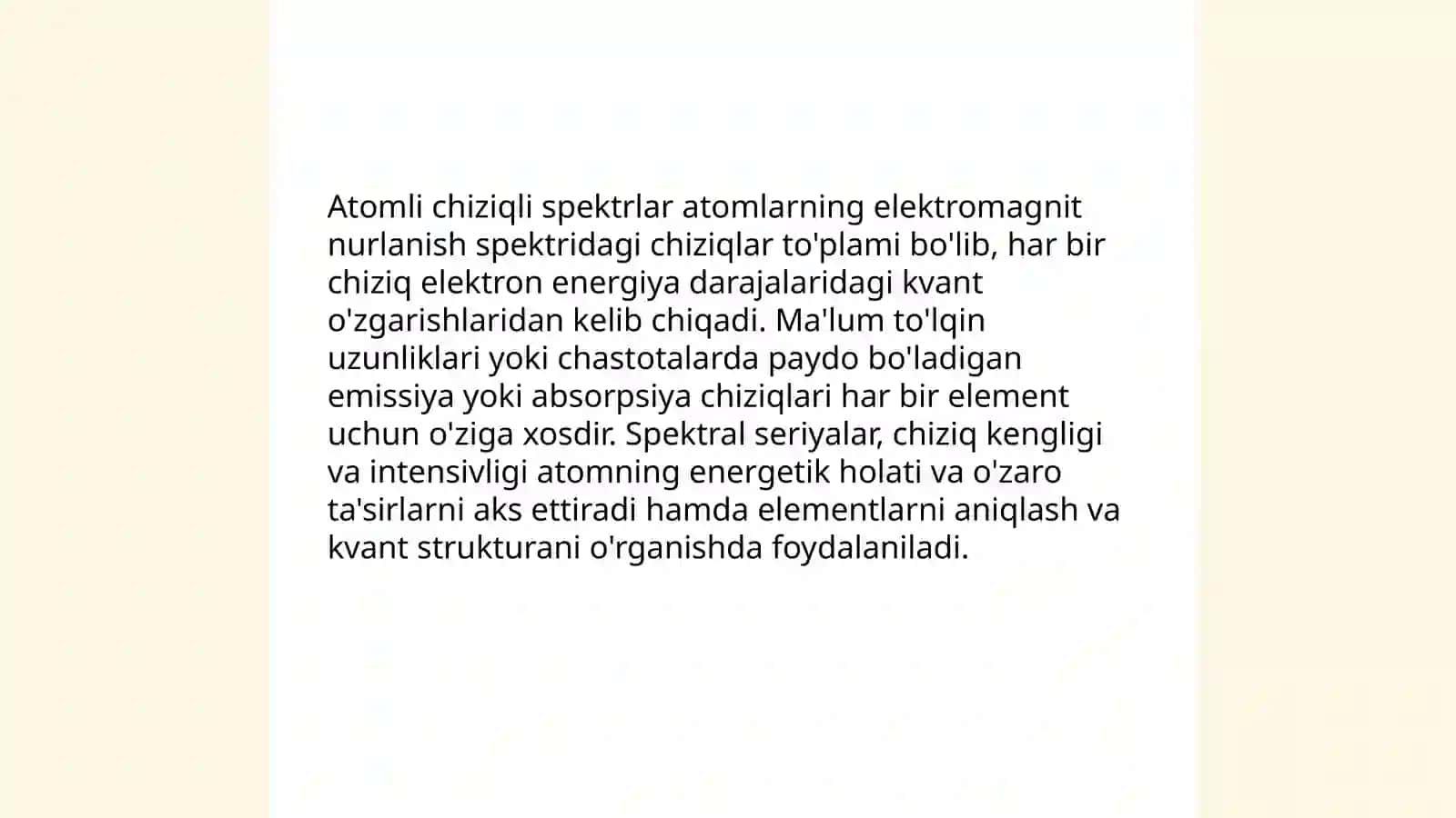 Atomli chiziqli spektrlari 3