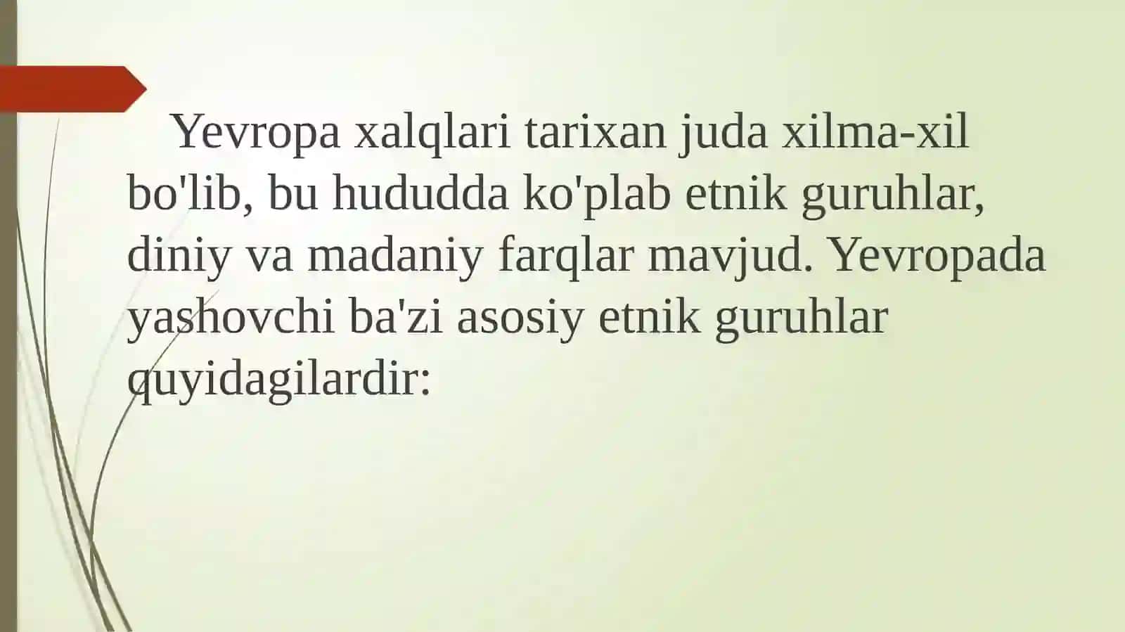 YEVROPA XALQLARI ETNALOGIYASI 3