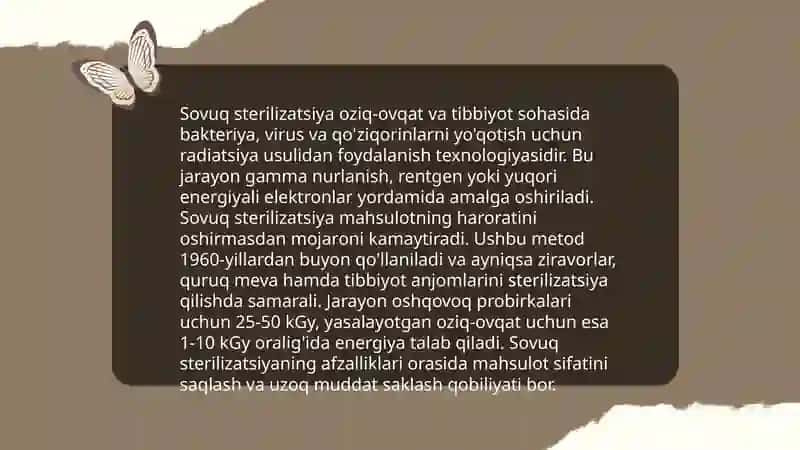 Sovuq va issiq sterillash 3