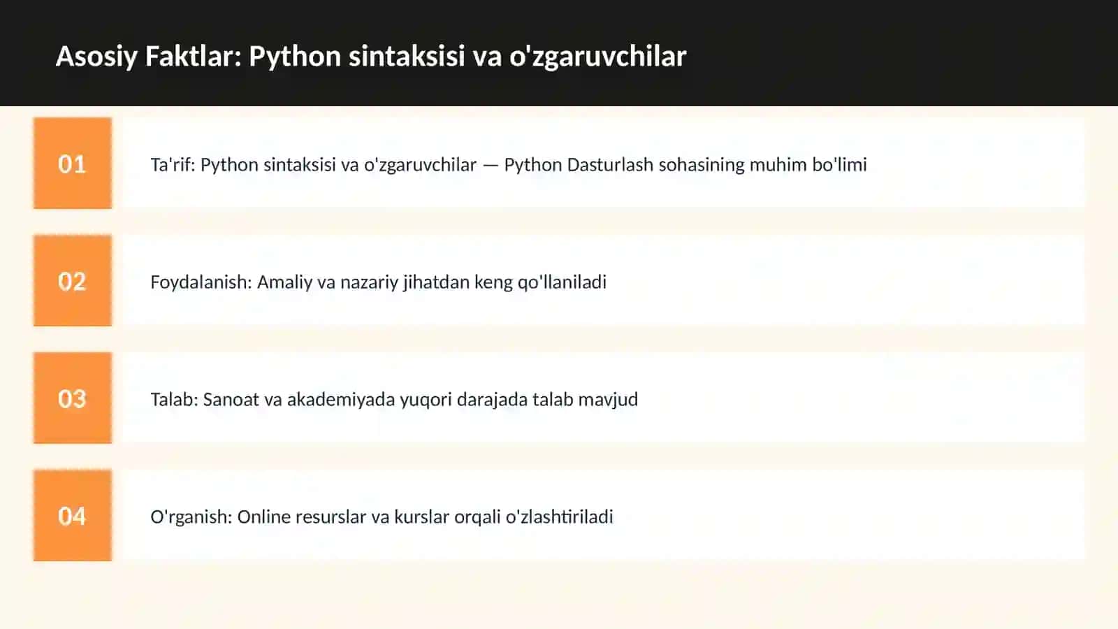 PYTHON DASTURLASH 3