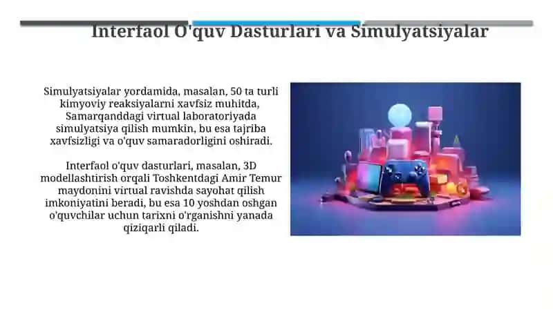 Interfaol O'quv Dasturlari va Simulyatsiyalar 3