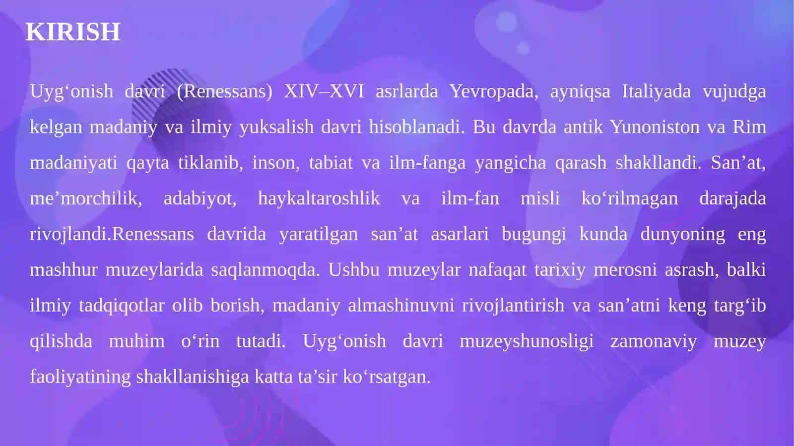 Uyg‘onish davri san’ati muzeyshunosligi 3