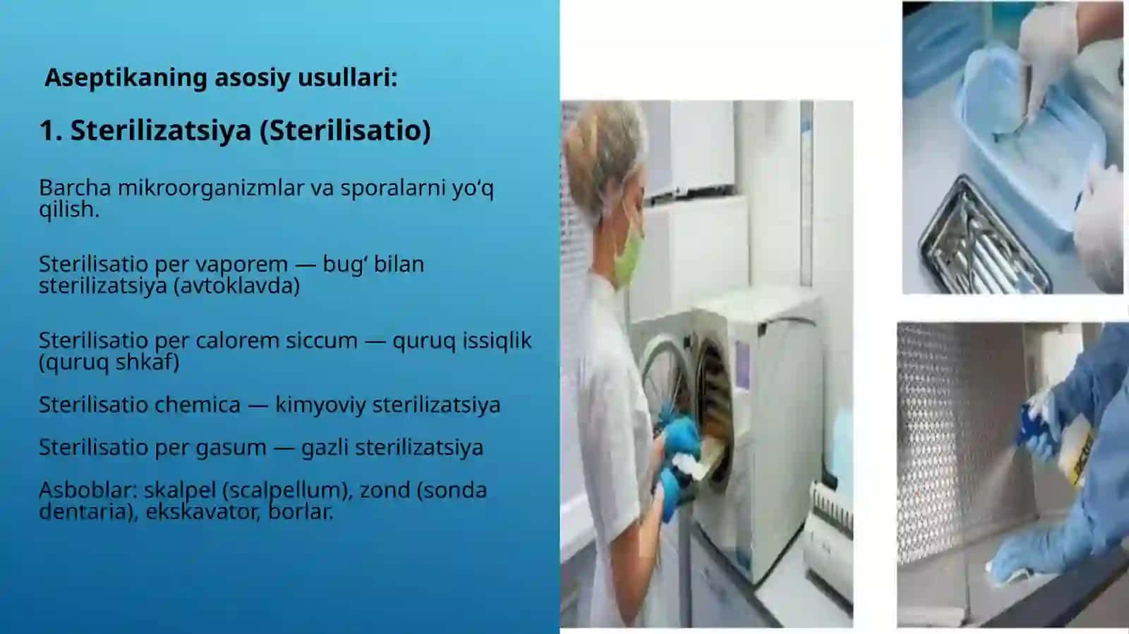 STOMATOLOGIYADA Aseptika va antiseptika 3