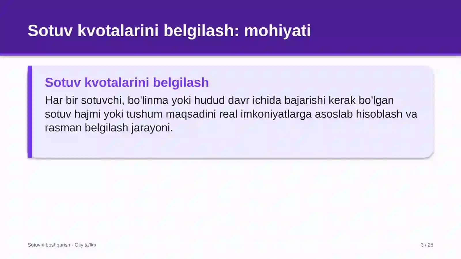 Avtomobil bozorlarida sotuv kvotalarini belgilash 3