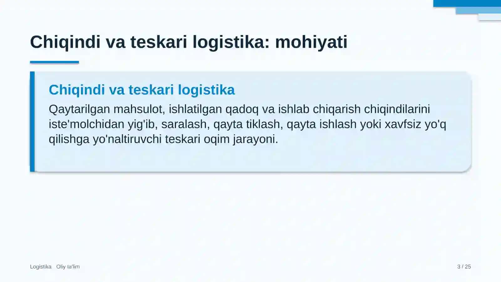 Avtomaktablarda chiqindilarni boshqarish va teskari logistika 3