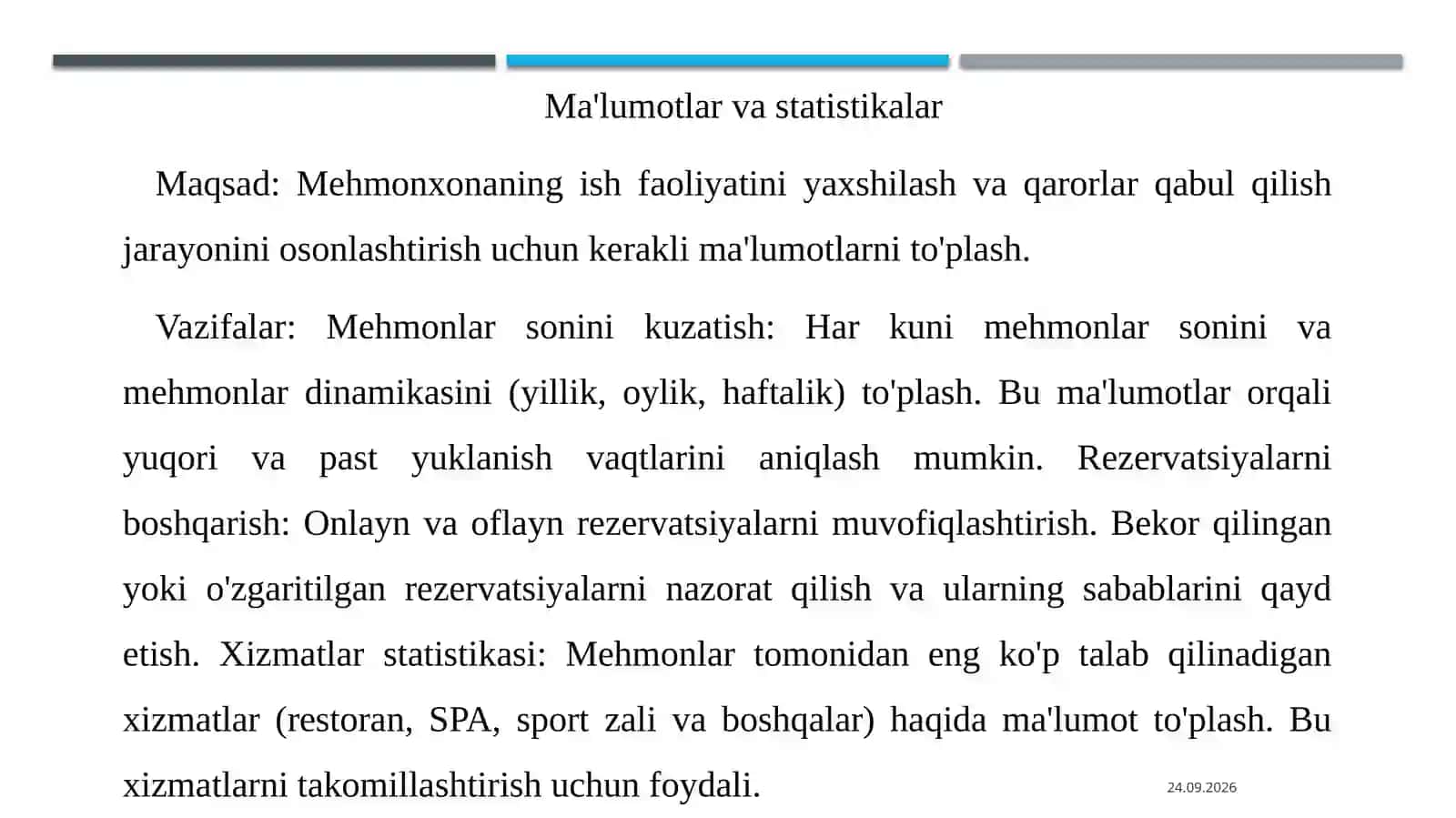 Mehmonxonalarda axborot tizimini loyihalash 3
