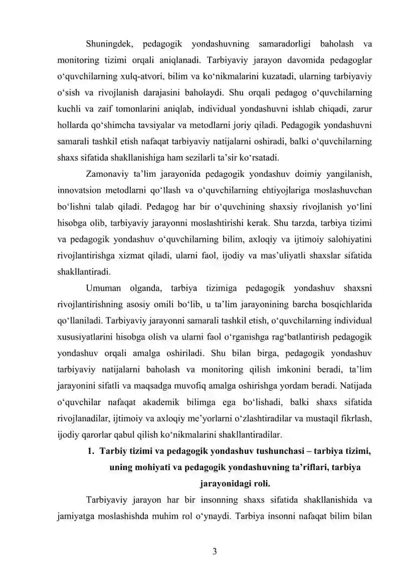 TARBIYA TIZIMIGA PEDAGOGIK YONDASHUV 3