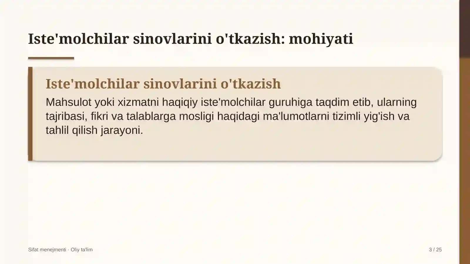 gastronomik turizmda iste'molchilar sinovlarini o'tkazish 4918 3