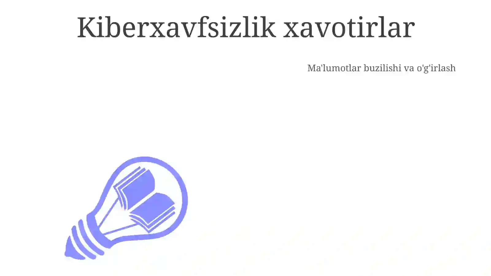 Kiberxavfsizlik xavotirlar 3