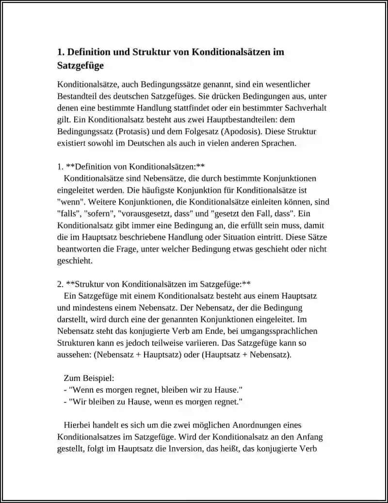 SATZGEFÜGE MIT KONDITIONALSÄTZEN 3