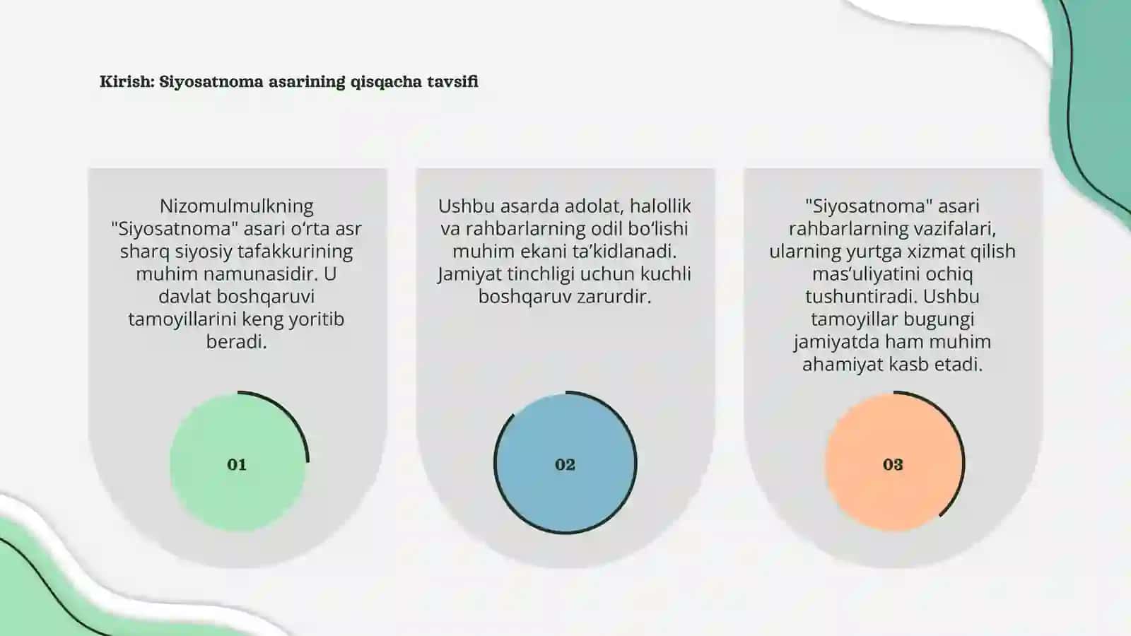 Nizomulmulkning Siyosatnoma asari 3