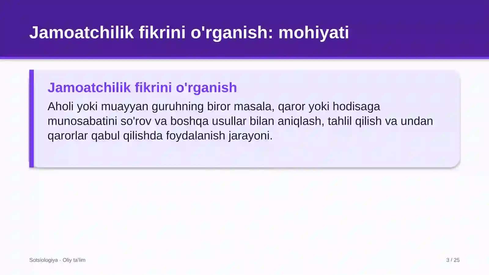 Ko'p tarmoqli shifoxonalarda jamoatchilik fikrini o'rganish 3