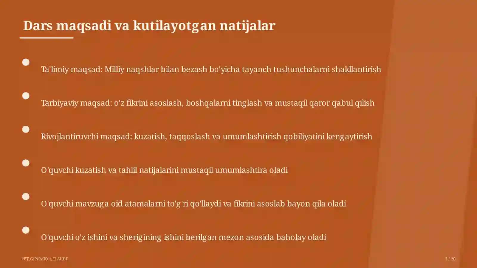 Milliy naqshlar bilan bezash (3-sinf) 3