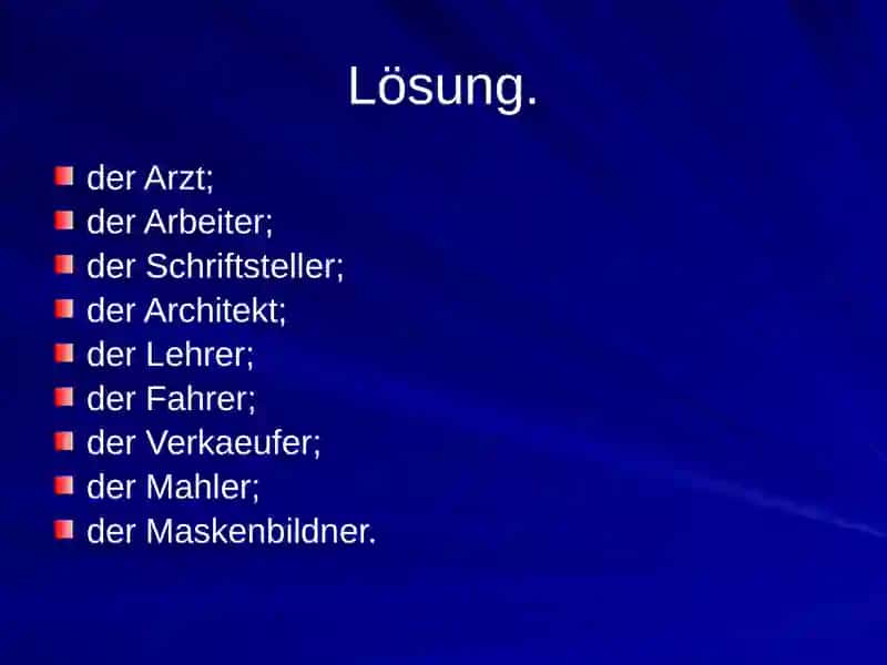 Der Beruf 3