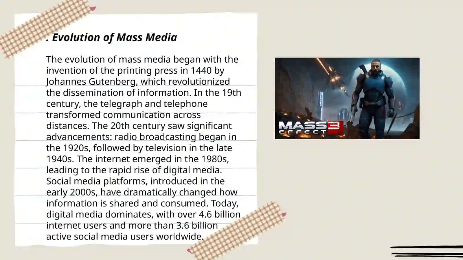 Evolution of Mass Media 3