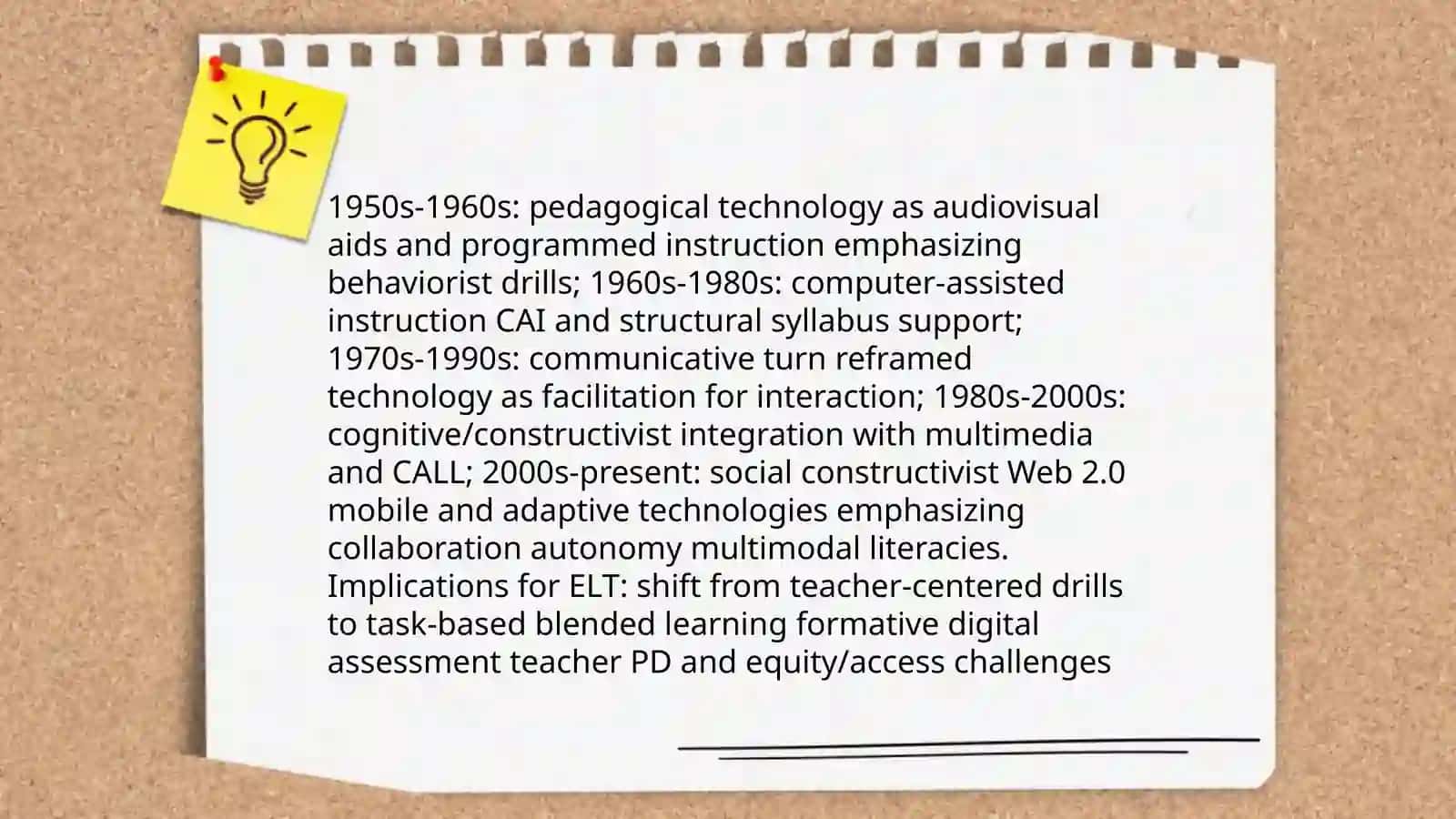 Comparative definitions of "pedagogical technology " and an ELT-oriented working definition 3