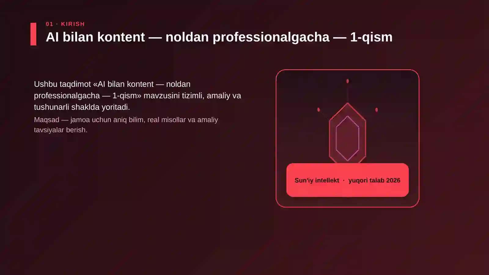 AI bilan kontent — noldan professionalgacha — 1-qism 3