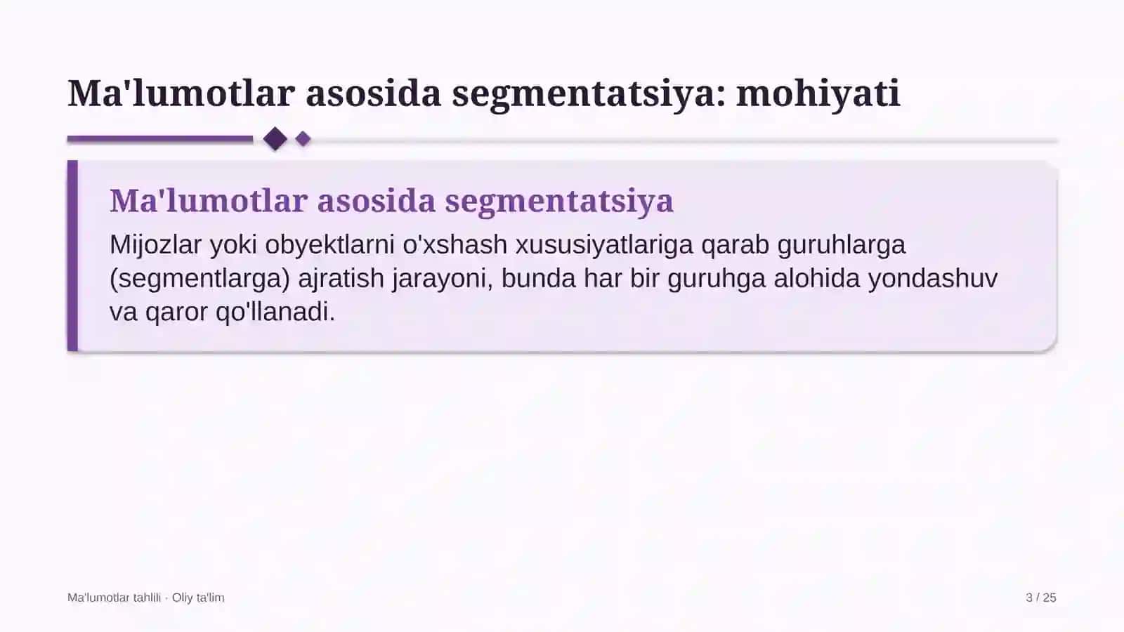 Agroturizmda ma'lumotlar asosida segmentatsiya qilish 3
