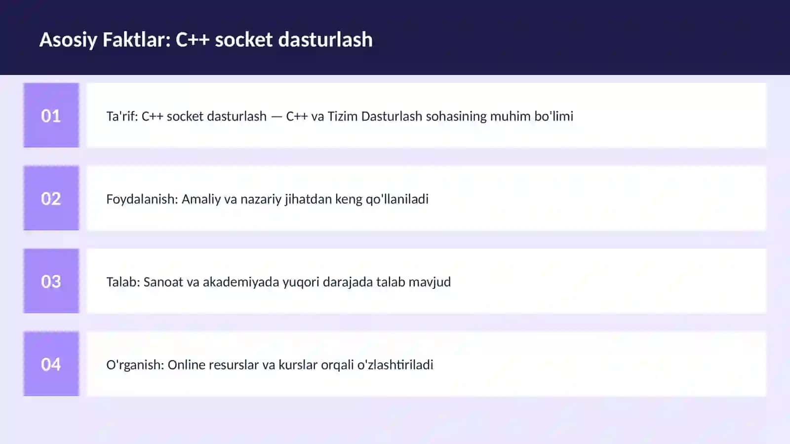 C++ VA TIZIM DASTURLASH 3