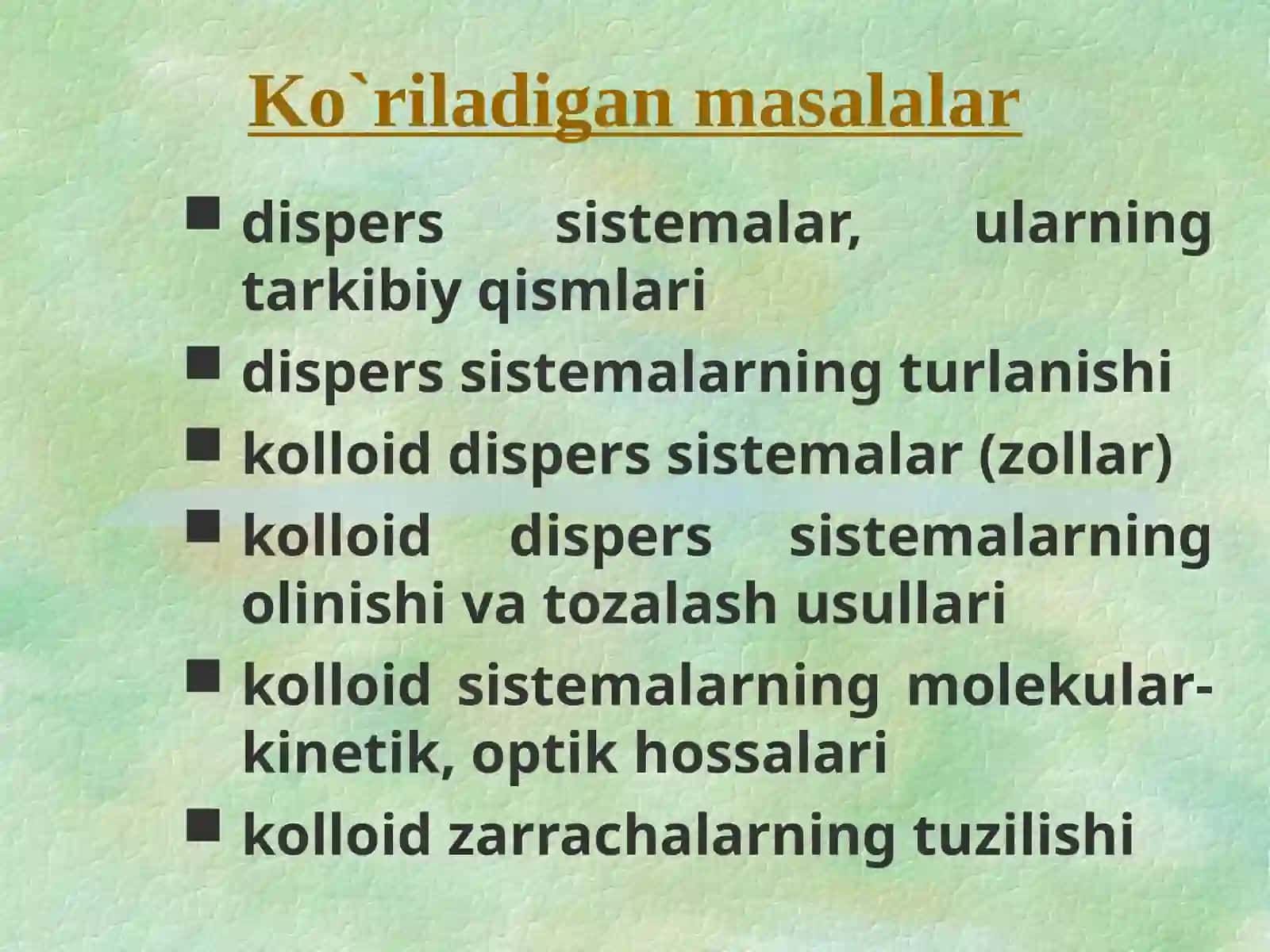 Kolloid dispers sistemalar 3