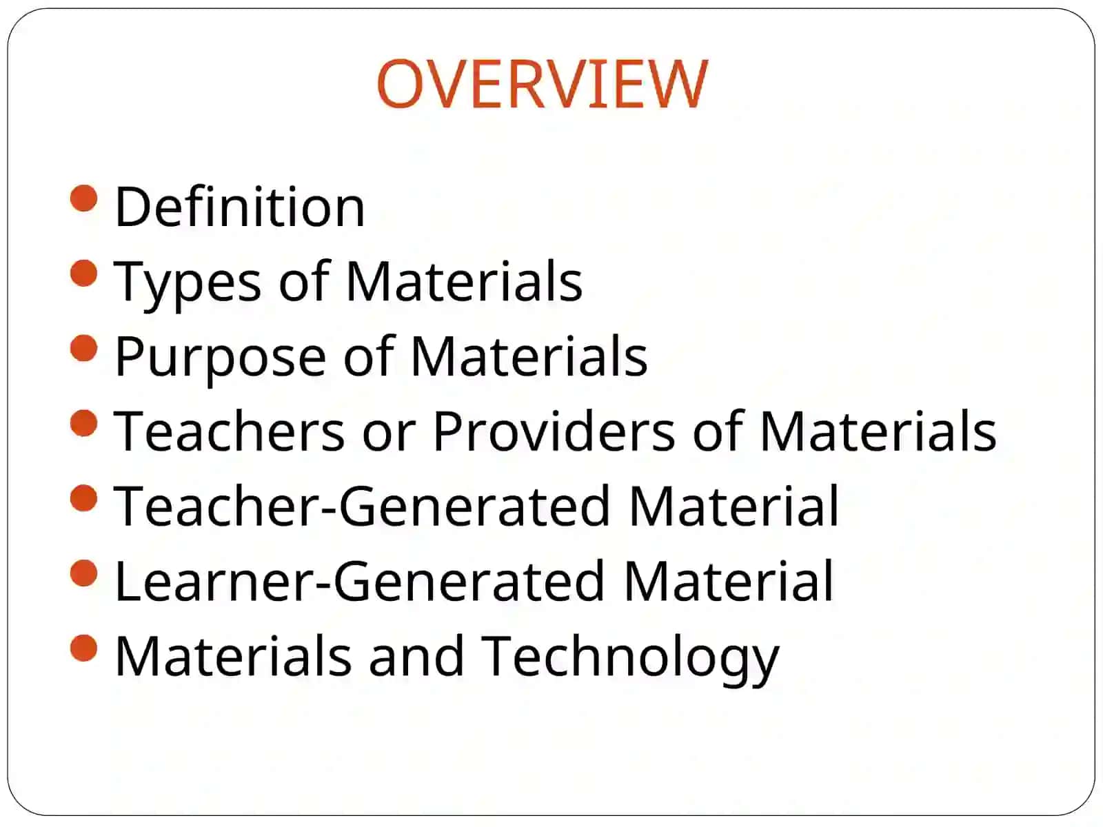 MATERIALS DEVELOPMENT IN ESP 3